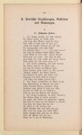 B. Poetische Erzählungen, Balladen und Romanzen