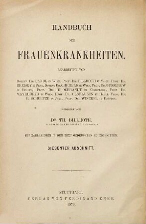 Die Krankheiten der Vagina : mit 32 in den Text gedruckten Holzschnitten