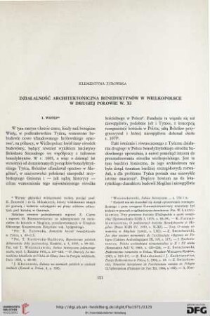 6/7: Działalność architektoniczna benedyktynów w Wielkopolsce w drugiej połowie XI wieku