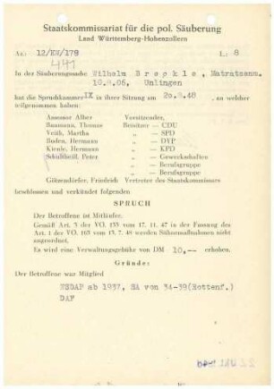 Breckle, Wilhelm
