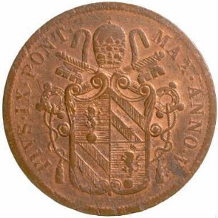 Münze, 5 Baiocchi, 1852