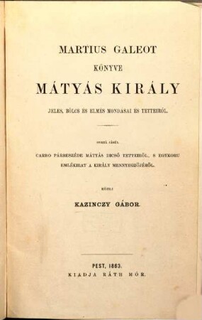 Mátyás király