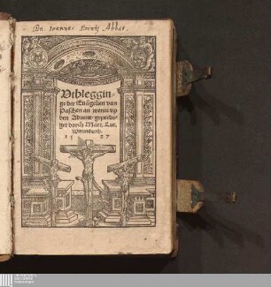 Vthleggin=||ge der Eua[n]gelien van || Paschen an wente vp || den Aduent/