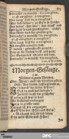 Morgen-Gesänge.