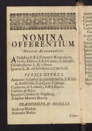 50-52, Nomina Offertentium.