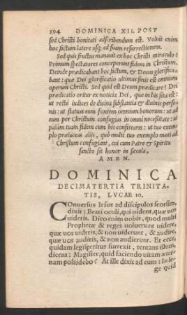Dominica Decimatertia Trinitatis ...