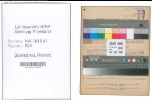 Entnazifizierung Richard Duerscheid , geb. 03.11.1919 (Polizist)