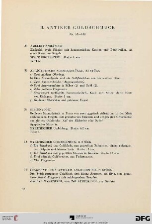 II. Antiker Goldschmuck (Nr. 35-108)