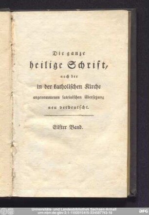 Eilfter Band = zweyter Band: Das neue Testament Jesu des Gesalbten