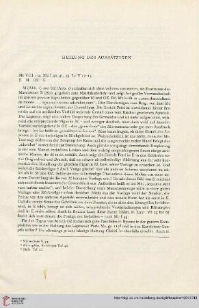 Heilung des Aussätzigen