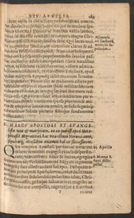 S. Marci Apostoli Et Evangelistae vita et martyrium ...