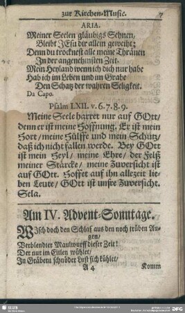 Am IV. Advent-Sonntage