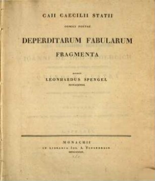 Deperditarum fabularum fragmenta