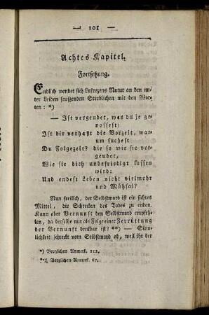 Achtes Kapitel. - Neuntes Kapitel.