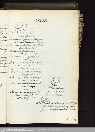 CXLIX., 26. August 1858