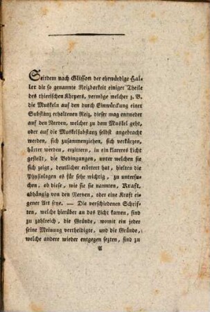 Anmerckungen über die Lehre von der Empfindlichkeit und Reizbarkeit der Theile