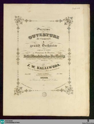 Enzième Ouverture de concert à grand orchestre : Oeuv. 143
