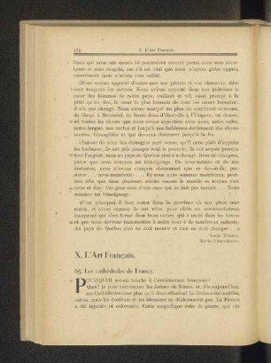 X. L'Art Francais.