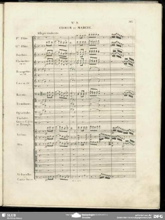 No. 9 Chœur et Marche: "Retentissez jusques aux cieux / Erschallt ihr Jubelklänge laut"
