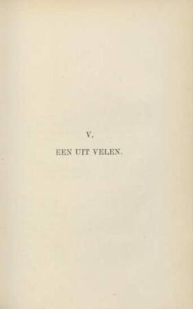 V. Een uit velen