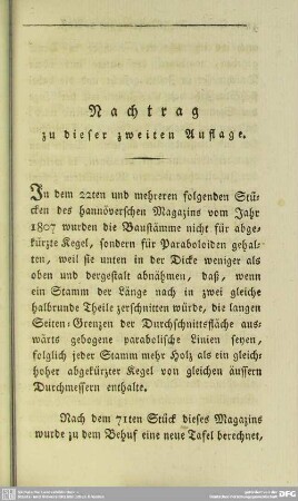 Nachtrag zu dieser zweiten Auflage