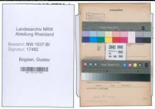Entnazifizierung Gustav Bogdan , geb. 24.04.1901 (Montagehelfer)
