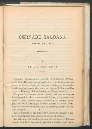 I - La primera hazaña