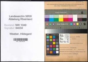 Entnazifizierung Hildegard Weeber , geb. 15.01.1922 ()