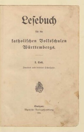 Teil 1 = 2. und 3. Schuljahr, [Schülerband]: [Teil 1 = 2. und 3. Schuljahr, [Schülerband]]