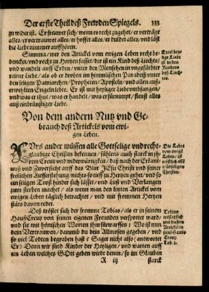 Von dem andern Nutz und Gebrauch deß Artickels vom ewigen Leben.
