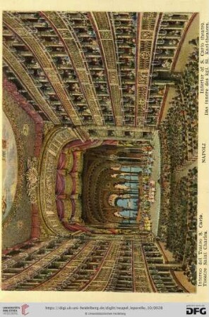 Napoli – Interno del Teatro S. Carlo. – Theatre Saint Charles. – Interior of S. Carlo theatre. – Das innere des kgl. St. Karl-theaters.