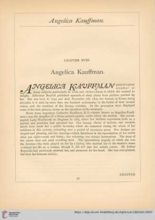 Chapter XVII. Angelica Kauffman