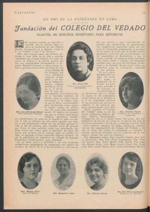 En pro de la enseñanza en Cuba : Fundación del Colegio del Valado - Plantel de segunda enseñanza para señoritas