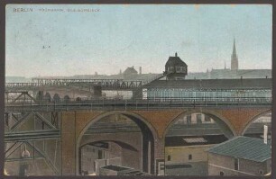 Ansichtskarte "Hochbahn, Gleisdreieck", koloriert [1/2]