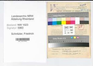 Entnazifizierung Friedrich Schnitzler , geb. 03.05.1892 (Rektor)