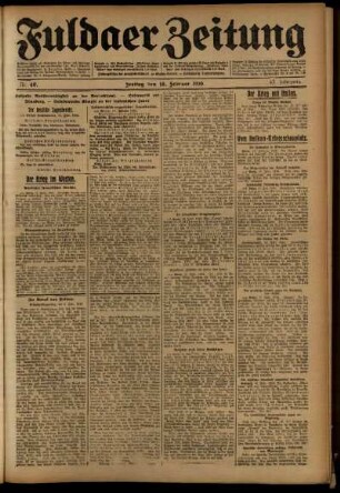Ausgabe vom Freitag, den 18. Februar 1916.