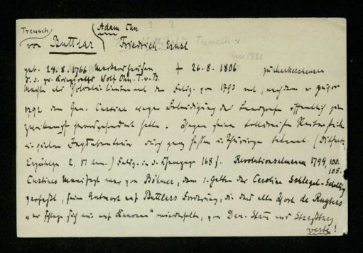 Treusch von Buttlar, Adam Chn Friedrich Ernst