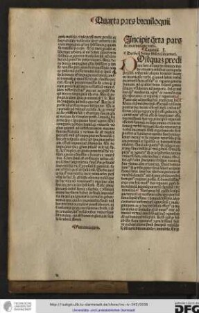 Incipit quarta pars de incarnatione verbi.