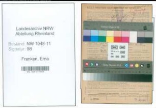 Entnazifizierung Erna Franken , geb. 22.09.1907 (Kontoristin)