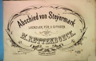 Abschied von Steyermark : Ländler für 2 Zithern