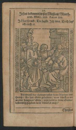 22. Jesus bekennet/ er sey Messias/ ...