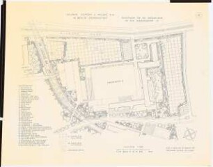 Gartenanlage Siemens & Halske, Berlin-Siemensstadt: Teilentwurf für die Grünanlagen an der Gebäudegruppe 15 1:500