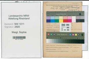Entnazifizierung Sophie Weigt , geb. 03.05.1893 ()