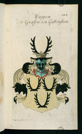 503r-503v, 503. Wappen der Grafen von Guttenstein
