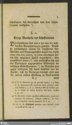 §. 2. Einige Vortheile des Lehnstammes