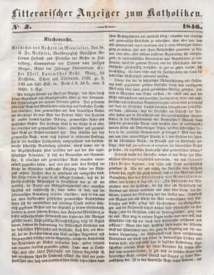 Litterarischer Anzeiger Nr. 3