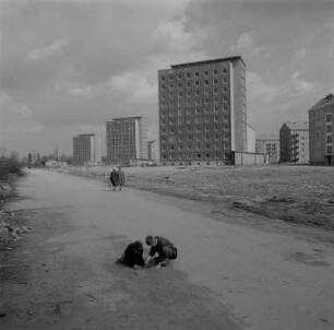 Dresden. Studentenwohnheime der TU Dresden, im Bau