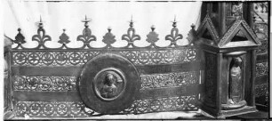 Großcomburg Kloster Stiftskirche Sankt Nikolaus (erbaut 1695/ 1736) Radleuchter