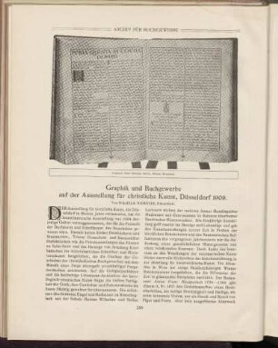 Graphik und Buchgewerbe auf der Ausstellung für christliche Kunst , Düsseldorf 1909