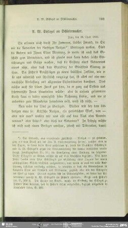August Wilhelm von Schlegel an Friedrich Schleiermacher, Jena, 21.04.1800